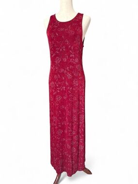 Vintage Deep Red Maxi Dress